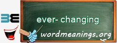 WordMeaning blackboard for ever-changing
